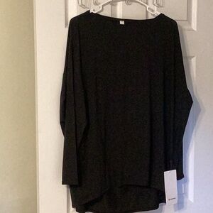 Lululemon Back in Action Long Sleeve Oversized T Shirt Black Size 12